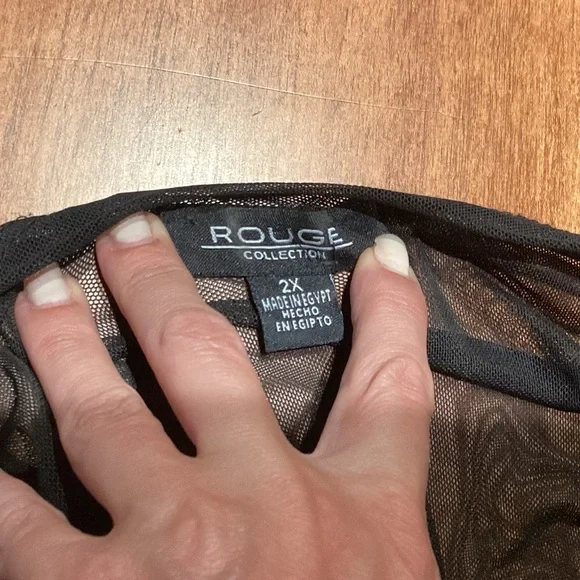 Rouge Black Mesh Cardigan - Picture 5 of 6